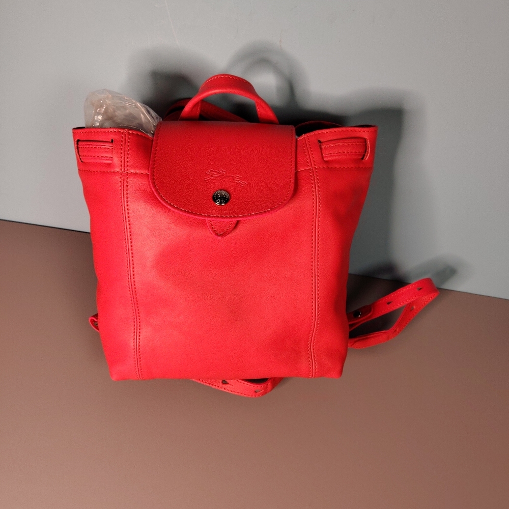 Longchamp Pink Leather Backpack - Picture 15 of 16